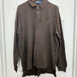 Polo by Ralph Lauren Men's Brown Long Sleeve Shirt - Size L